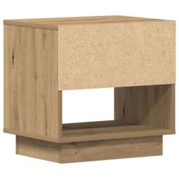Berkfield Home Bedside Cabinet Artisan Oak 45x34x46 cm Engineered Wood in Brown - Size: 45 x 34 x 46 cm - thumbnail 8