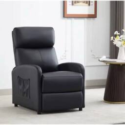 SPETLEK Push Back Recliner Chair Black - Size: 0.6m2 - thumbnail 3