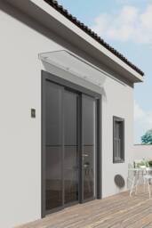 Garden Sanctuary Front Door Window Outdoor Clear Awning Canopy Rain Cover - Size: X - thumbnail 2