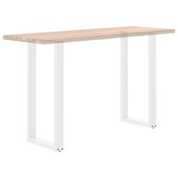 Berkfield Home Modern Coffee Table Legs U-Shaped 2 pcs White 50x(100-101) cm Steel - thumbnail 8