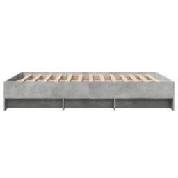 Berkfield Home Durable Bed Frame without Mattress Concrete Grey 120x190cm Engine - Size: 120x190 cm - thumbnail 6