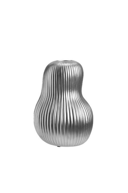 Nordic Silver Ceramic Gourd Vase Matte Pear-Shaped Ornament for Home Décor