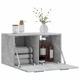 Berkfield Home Wall Cabinet Concrete Grey 60x36.5x35 cm Engineered Wood - thumbnail 4