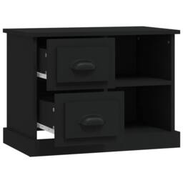Berkfield Home Elegant Bedside Cabinet Black 60x35.5x45 cm - thumbnail 6
