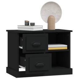 Berkfield Home Elegant Bedside Cabinet Black 60x35.5x45 cm - thumbnail 5