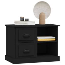 Berkfield Home Elegant Bedside Cabinet Black 60x35.5x45 cm - thumbnail 4