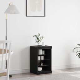 Berkfield Home Sideboard with LED Lights Black Oak 41x37x67 cm - Size: 41 x 37 x 67 cm - thumbnail 1