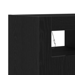 Berkfield Home Sideboard with LED Lights - Black Oak - 80x35x75 cm - Engineered Wood - Size: 80 x 35 x 75 cm - thumbnail 8