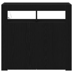 Berkfield Home Sideboard with LED Lights - Black Oak - 80x35x75 cm - Engineered Wood - Size: 80 x 35 x 75 cm - thumbnail 6