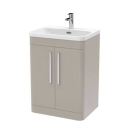 Balterley Aldershawe 2 Door Unit, Thin Edge Ceramic Basin, 600mm, Pebble Grey