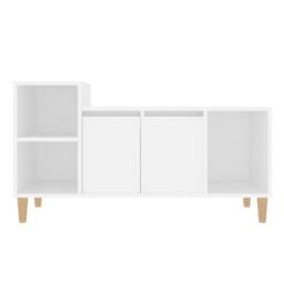 Berkfield Home TV Cabinet White 100x35x55 cm Engineered Wood - Size: 100 x 35 x 55 cm - thumbnail 5