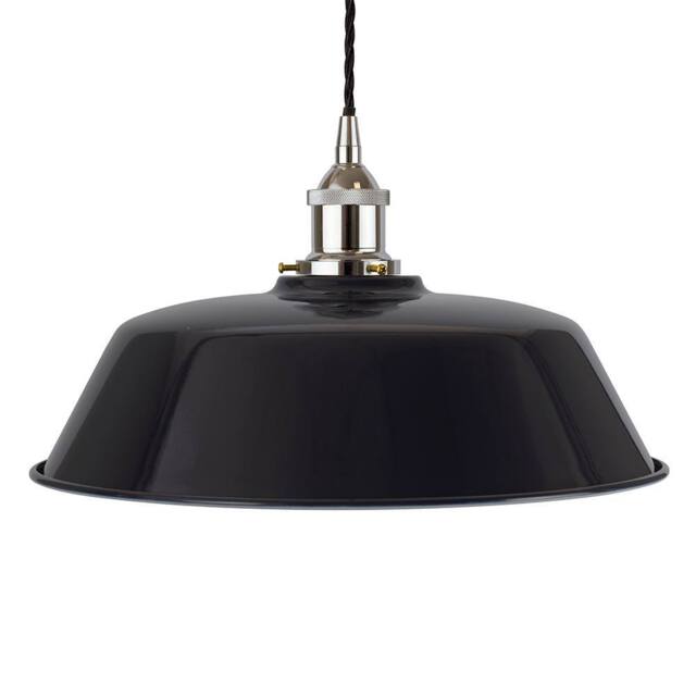 SE Home Navy Blue Chancery Pendant Light - Nickel - Black Twisted - image 1