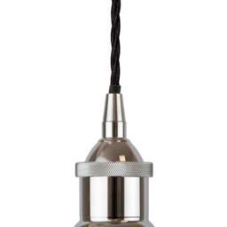 SE Home Navy Blue Chancery Pendant Light - Nickel - Black Twisted - thumbnail 2