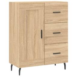 Berkfield Home Highboard Sonoma Oak 69.5x34x180 cm Engineered Wood in Light Tan - thumbnail 7