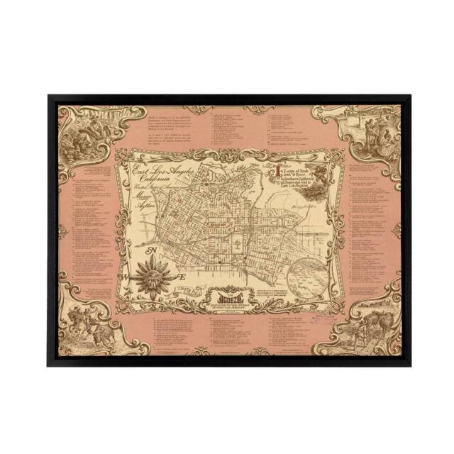 "Artery8 Murals Of East Los Angeles Framed Canvas Wall Art Print - Size: W12"" x H16""" - image 1