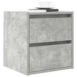 Berkfield Home Durable Wall-mounted Bedside Cabinets 2 pcs Concrete Grey 38x34x40 cm - Size: 38 x 34 x 40 cm - thumbnail 4