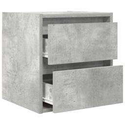Berkfield Home Durable Wall-mounted Bedside Cabinets 2 pcs Concrete Grey 38x34x40 cm - Size: 38 x 34 x 40 cm - thumbnail 6