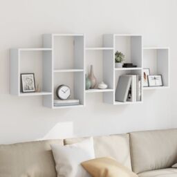 Berkfield Home Wall Shelf White 159x18x65 cm Engineered Wood - Size: 159 x 18 x 65 cm - thumbnail 1