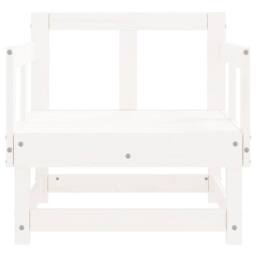 Berkfield Home Garden Chairs 2 pcs White Solid Wood Pine - thumbnail 4