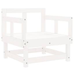 Berkfield Home Garden Chairs 2 pcs White Solid Wood Pine - thumbnail 3