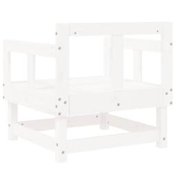 Berkfield Home Garden Chairs 2 pcs White Solid Wood Pine - thumbnail 6