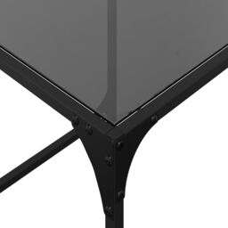 Berkfield Home Nesting Coffee Tables 2 pcs with Black Glass Top Steel - thumbnail 6