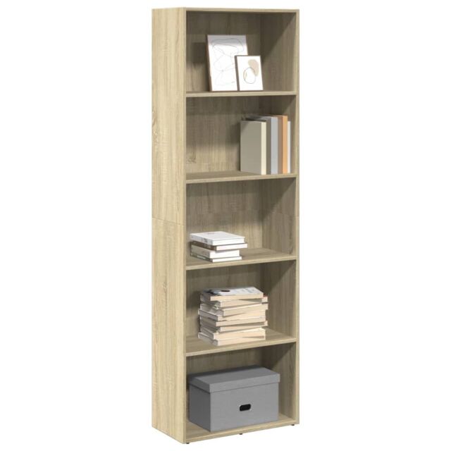 Berkfield Home Bookcase Sonoma Oak 60x30x189 cm Engineered Wood in Brown - Size: 60 x 30 x 189 cm - image 1