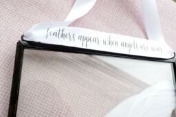 Amaya Rose Ltd In Memory of Pet Cat Dog. Paw Print Real feather Floating Frame in Black - thumbnail 3