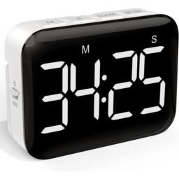 NESTLUNE LED Digital Timer Manual Countdown Alarm Rotary in Black - Size: 100 cm x 15 cm - thumbnail 1