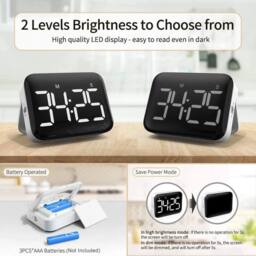 NESTLUNE LED Digital Timer Manual Countdown Alarm Rotary in Black - Size: 100 cm x 15 cm - thumbnail 4