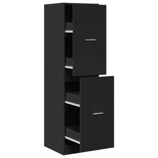 Berkfield Home Apothecary Cabinet¬†Black 40x41x144.5 cm Engineered Wood in Black - image 1
