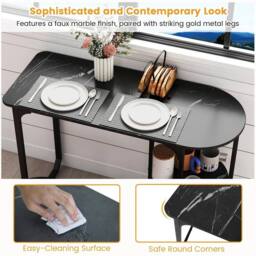 Havendro Bar Table & 2 Bar Stools Set Space-saving Bar Unit With 2 Shelves in Black - thumbnail 5