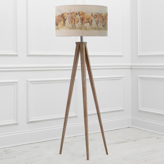 Voyage Maison Aratus Floor Lamp With Highland Eva Cattle Linen Shade - image 1