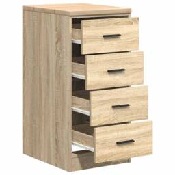 Berkfield Home Durable Garage Storage Cabinet Sonoma Oak 40x51x85 cm Solid Wood Pine in Light Tan - Size: 40 x 51 x 85 cm - thumbnail 5