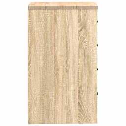 Berkfield Home Durable Garage Storage Cabinet Sonoma Oak 40x51x85 cm Solid Wood Pine in Light Tan - Size: 40 x 51 x 85 cm - thumbnail 7