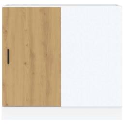Berkfield Home Sink Base Cabinet Artisan Oak Engineered Wood in Brown - thumbnail 4
