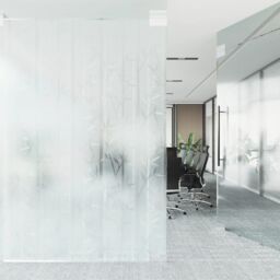 Berkfield Home Window Film Frosted Bamboo Pattern 45x500 cm PVC in Black - thumbnail 3