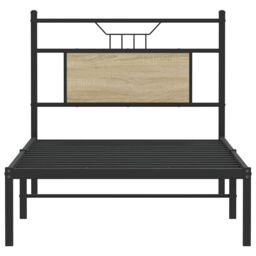 Berkfield Home Bed Frame without Mattress Sonoma Oak 90x190 cm Single Engineered Wood in Brown - thumbnail 6