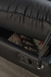 More4Homes Chicago Swivel & Rocker Manual Recliner Chair in Black - thumbnail 4