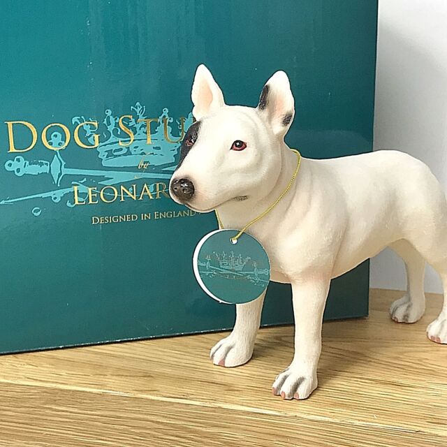 Animal Crackers English Bull Terrier Dog Figurine By Leonardo, Gift Boxed - image 1