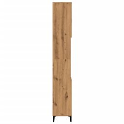 Berkfield Home Bathroom Cabinet Artisan Oak 30x30x190 cm Engineered Wood in Brown - Size: 30 x 30 x 190 cm - thumbnail 6