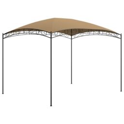 Berkfield Home Gazebo 3x4x2.65 m Taupe 180 g/m ² in Beige - thumbnail 1