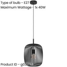Loops Sleek Black LED Pendant Ceiling Light - Design for Stylish Indoor - thumbnail 2