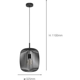 Loops Sleek Black LED Pendant Ceiling Light - Design for Stylish Indoor - thumbnail 4