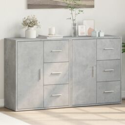 Berkfield Home Sideboards 2 pcs Concrete Grey 60x31x70 cm Engineered Wood - Size: 60 x 31 x 70 cm