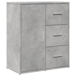 Berkfield Home Sideboards 2 pcs Concrete Grey 60x31x70 cm Engineered Wood - Size: 60 x 31 x 70 cm - thumbnail 4