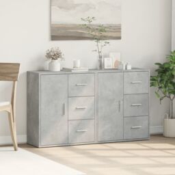 Berkfield Home Sideboards 2 pcs Concrete Grey 60x31x70 cm Engineered Wood - Size: 60 x 31 x 70 cm - thumbnail 3