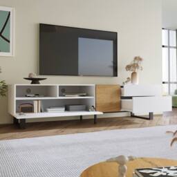 BTM Modern color TV cabinet, TV stand with wood grain finish 180cm - thumbnail 7