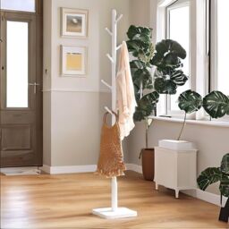 FURNOS Wooden Square Base Coat Stand With 8 Hooks in Natural - thumbnail 5