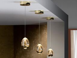 Netlighting Rocao Single Suspension Pendant Light Gold Champagne UK Stock - thumbnail 2